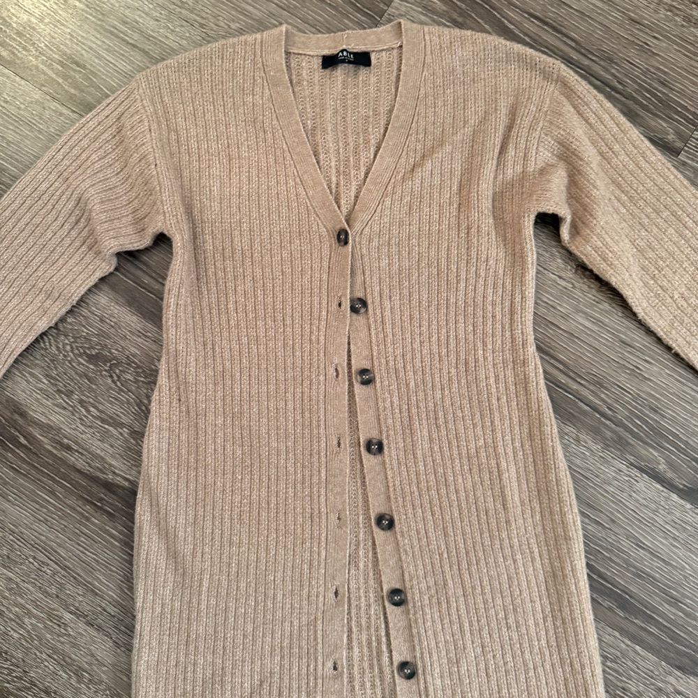 Able Elizabeth Ribbed Duster Cardigan - Picture 4 of 9